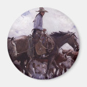  cowboy met zijn vee van Koerner Magneet (Voorkant)