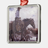  cowboy met zijn vee van Koerner Metalen Ornament (Links)