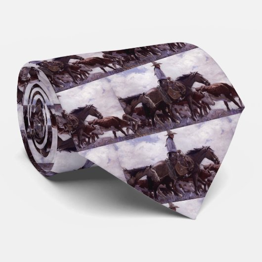 cowboy met zijn vee van Koerner Stropdas (Opgerold)