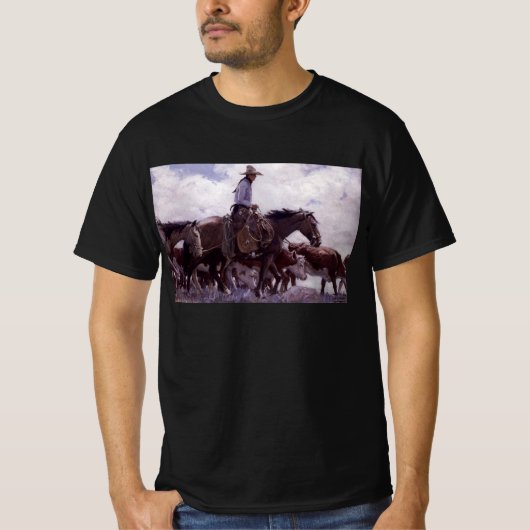  cowboy met zijn vee van Koerner T-shirt (Voorkant)