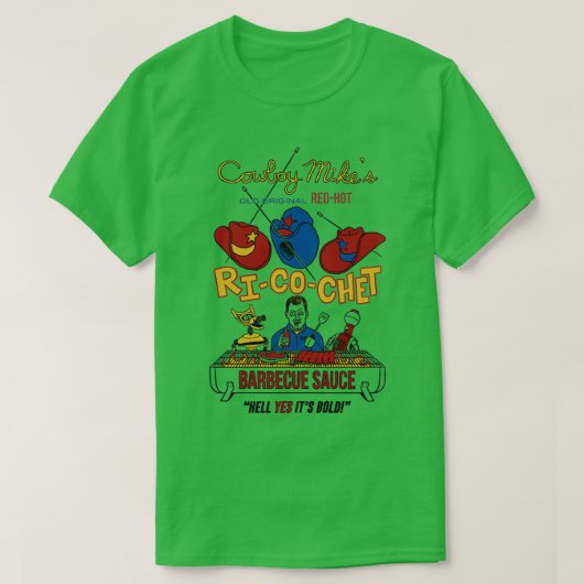 COWBOY MIKES BBQ SAUCE T-SHIRT (Design voorkant)