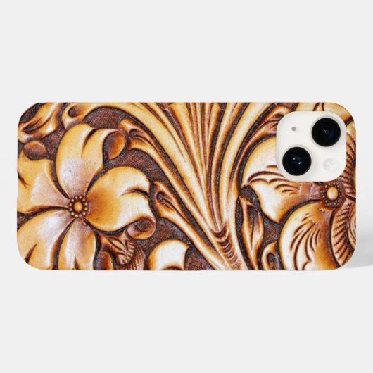 Cowboy Mode Western land met gelooid leder Case-Mate iPhone Case (Achterkant (horizontaal))