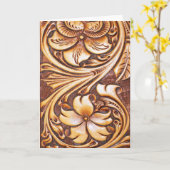 Cowboy Mode Western land met gelooid leder Kaart (Gele Bloem)