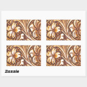 Cowboy Mode Western land met gelooid leder Rechthoekige Sticker (Vel)