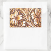 Cowboy Mode Western land met gelooid leder Rechthoekige Sticker (Tas)