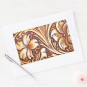 Cowboy Mode Western land met gelooid leder Rechthoekige Sticker (Envelop)