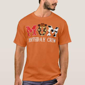 Cowboy Moeder Verjaardagsploeg Western Rodeo Thema T-shirt