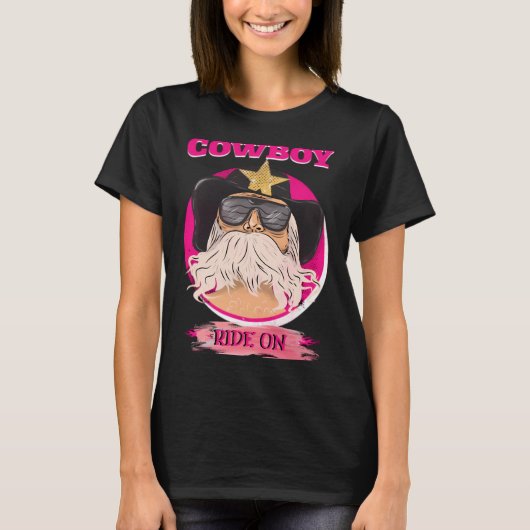 Cowboy Motorfiets T-shirt (Voorkant)