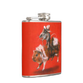 Cowboy Mouse Riding Guinea Pig Flask Heupfles (Rechts)