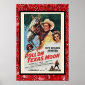  cowboy Movie Roll on Texas Moon Trigger Po Poster (Voorkant)