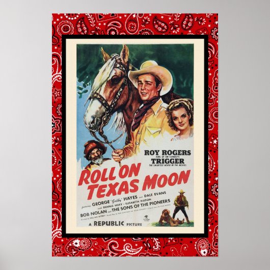 cowboy Movie Roll on Texas Moon Trigger Po Poster (Voorkant)