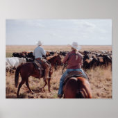 Cowboy Moving Cattle New Mexico Poster (Voorkant)