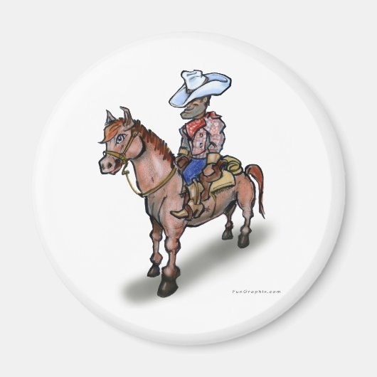 Cowboy n Horse Magneet (Voorkant)