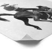 Cowboy Ned Coy Riding Bronco Poster (Hoek)