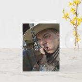 Cowboy Notecard Kaart (Gele Bloem)