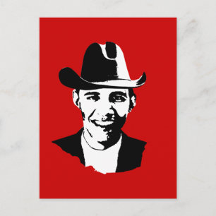 Cowboy Obama Briefkaart