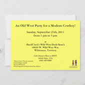 Cowboy of Cowgirl Child Party - Kinder Westerne Kaart (Achterkant)