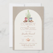 Cowboy of cowgirl Geslacht onthullen uitnodiging (Voorkant)