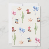 Cowboy of cowgirl Geslacht onthullen uitnodiging (Achterkant)