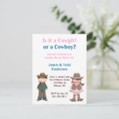 Cowboy of Cowgirl? Geslacht Uitnodiging van partij (Staand voorkant)