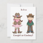 Cowboy of Cowgirl? Geslacht Uitnodiging van partij (Achterkant)