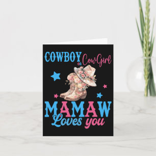 Cowboy of Cowgirl Mamaw houdt van jou geslacht ont Kaart
