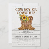 Cowboy of Cowgirl Western Geslacht Onthullen Kaart (Voorkant)