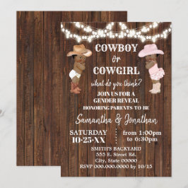 Cowboy of Cowgirl Westerne Gender Reopenbaarmaking Kaart