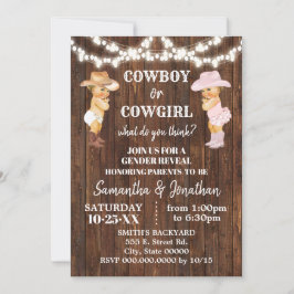 Cowboy of Cowgirl Westerne Gender Reopenbaarmaking Kaart