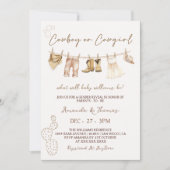 Cowboy of Cowgirl Westerne genderonthulling uitnod Kaart (Voorkant)