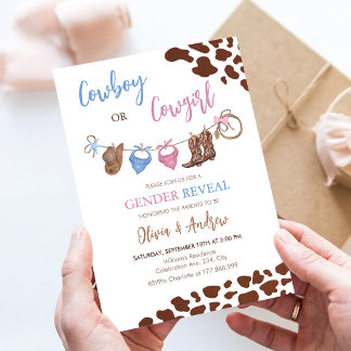 Cowboy of Cowgirl Westers Geslacht Reveal Kaart