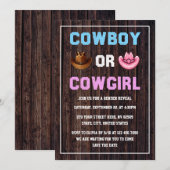 Cowboy of Cowgirl Westerse Geslacht Openbaring Kaart (Voorkant / Achterkant)