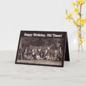 Cowboy Old Timers Happy Birthday Kaart (Gele Bloem)