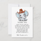 Cowboy olifant Baby shower dank u kaarten (Voorkant)