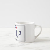 Cowboy omhoog!  CWBY UP Texas License Bord Espresso Kop (Rechts)