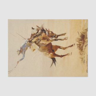 Cowboy on a Bucking Horse #2 by Edward Borein Tissuepapier