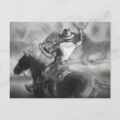 Cowboy on Horse Artwork Briefkaart (Voorkant)