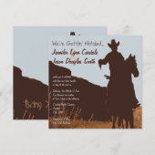Cowboy on Horse Country Westerne Weddenschap Kaart (Voorkant / Achterkant)