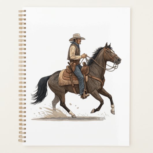 Cowboy On Horse Planner (Voorkant)