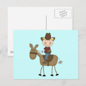 Cowboy on Horse Tshirts and Gifts Briefkaart (Voorkant / Achterkant)