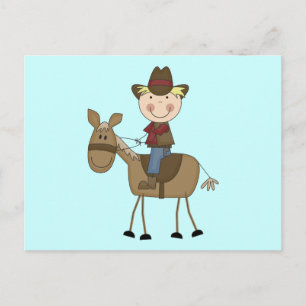 Cowboy on Horse Tshirts and Gifts Briefkaart