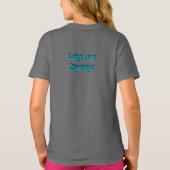 Cowboy on Horseback Silhouette - Turquoise  T-shirt (Achterkant)