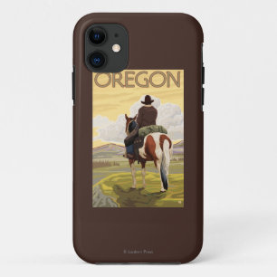 Cowboy on Horseback Vintage Travel Poster Case-Mate iPhone Case