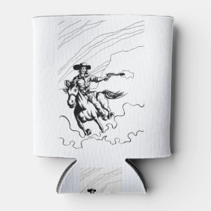 Cowboy on paard illustratie blikjeskoeler