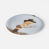 Cowboy On-Way Baby shower Papieren Bordje (Gekanteld)