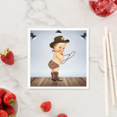Cowboy On-Way Baby shower Servet (Insitu)