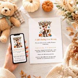 Cowboy onderweg herfst westerse gans Baby Shower Kaart
