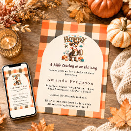 Cowboy onderweg herfst westerse gans Baby Shower Kaart