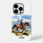Cowboy op Bay Horse Case-Mate iPhone Case (Achterkant)