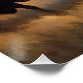 Cowboy op Bay Horse Perfect Poster (Hoek)